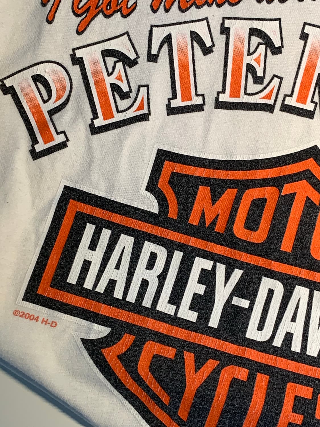 00s 할리데이비슨 peterson 프린팅 반팔 티셔츠 l xl 상품이미지1