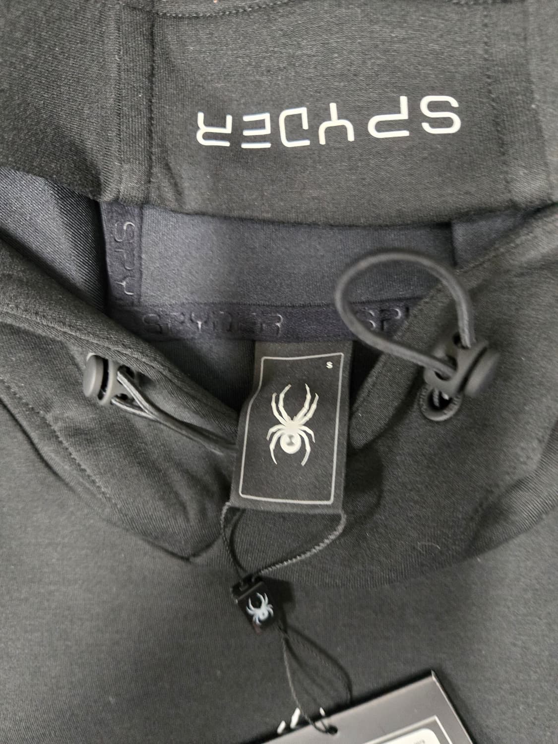 스파이더 공용 블랙 후드티 상품이미지6