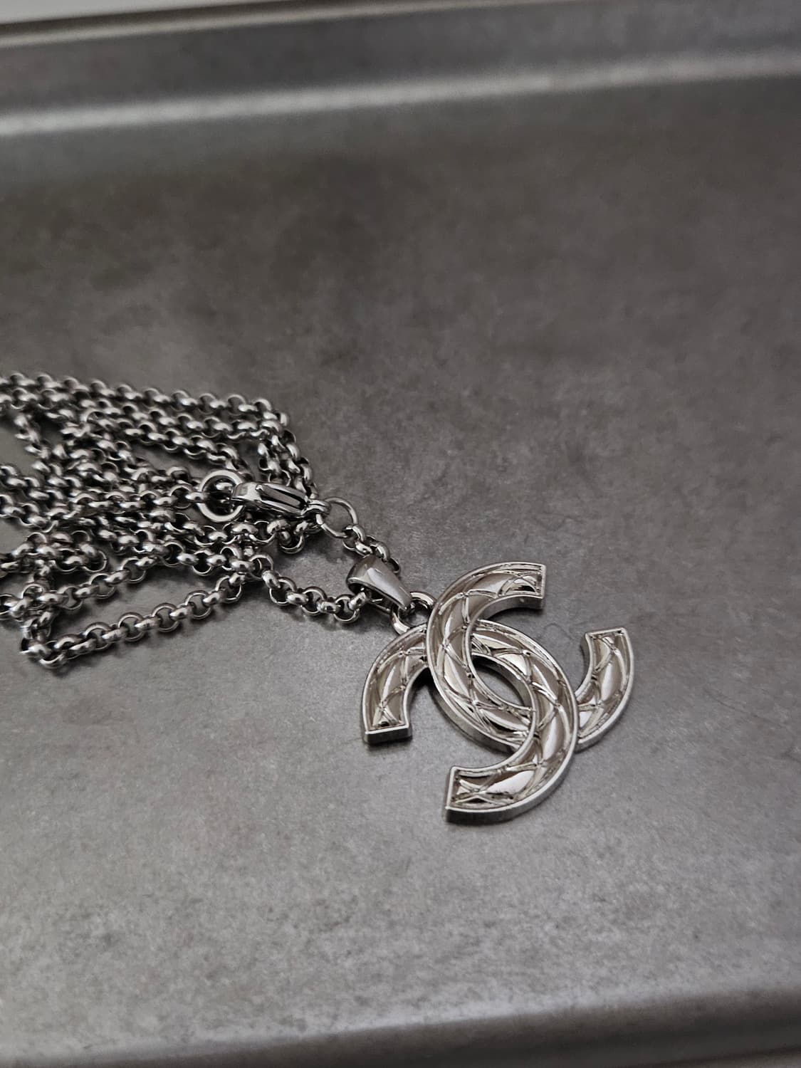 68 샤넬 빈티지 정품 목걸이 업사이클링 써지컬체인 상품이미지1