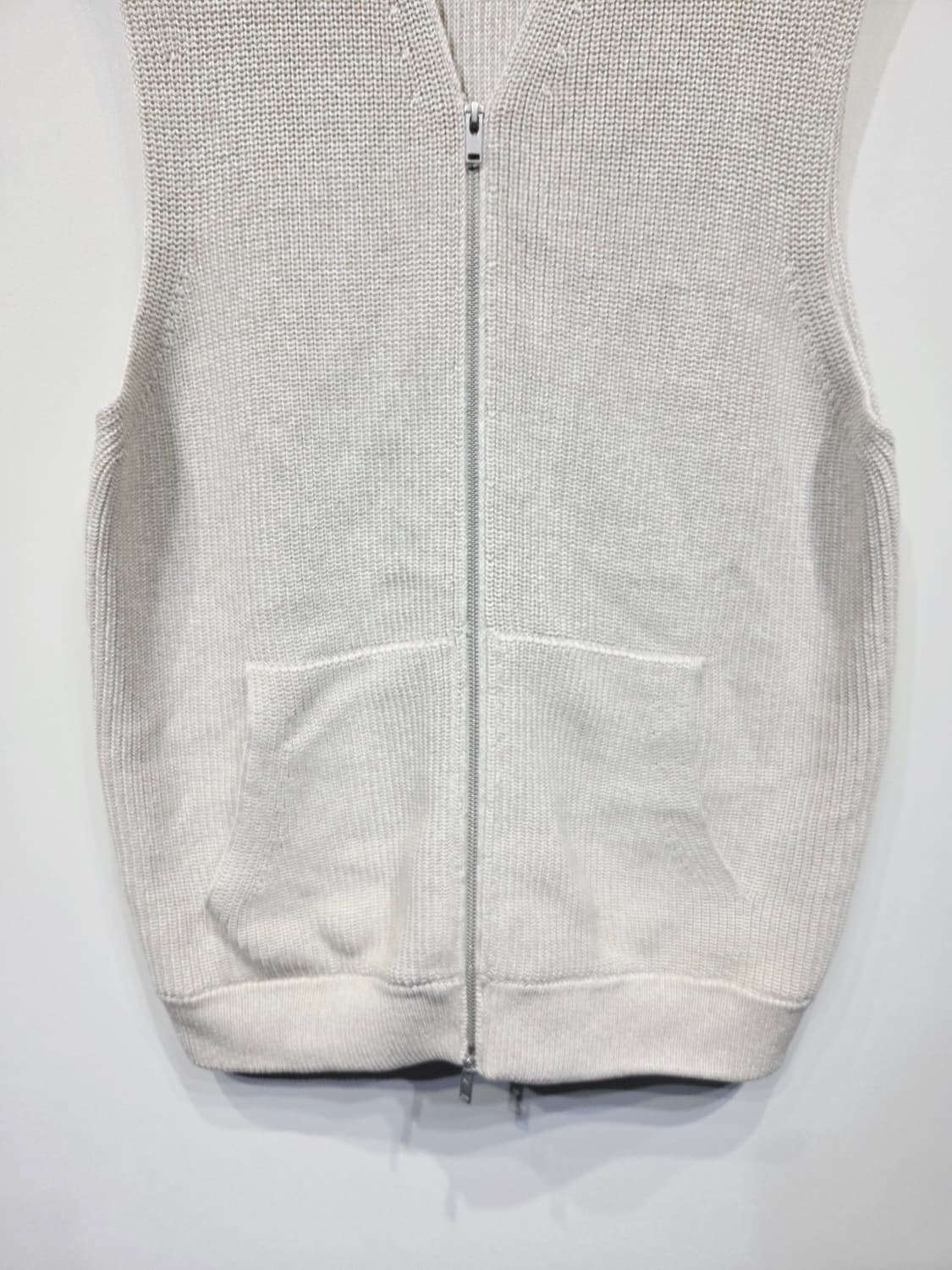 COS 코스 코튼 니트 투웨이 집업 베스트 조끼 상품이미지4