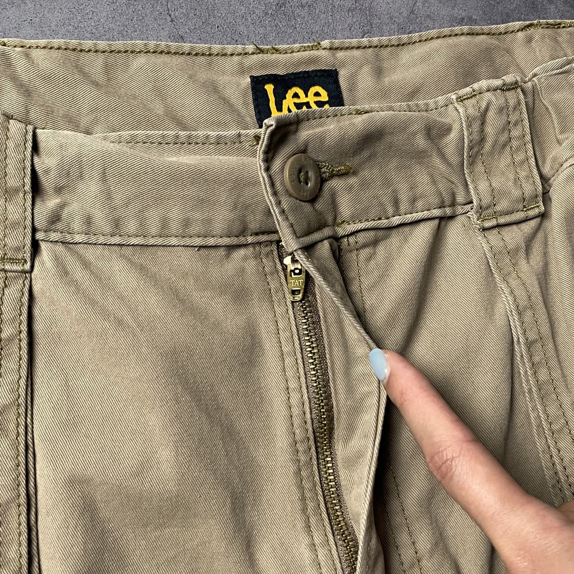 LEE 리 베이지 하프밴딩 프랩포켓 하프팬츠 A01184 상품이미지3