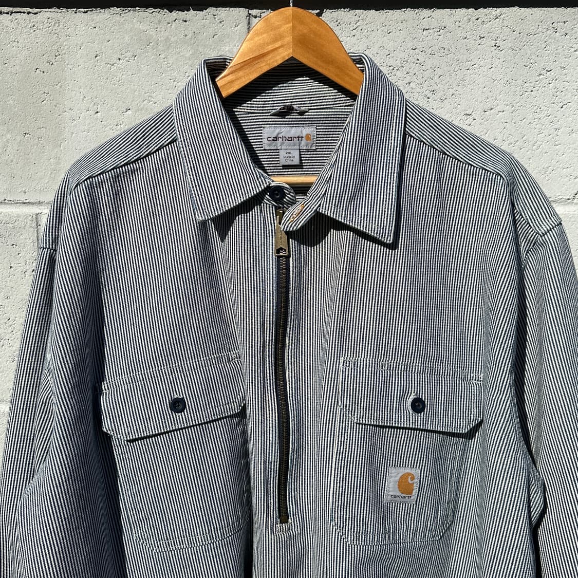 [115] 칼하트 히코리 하프집업 워크 셔츠 상품이미지2