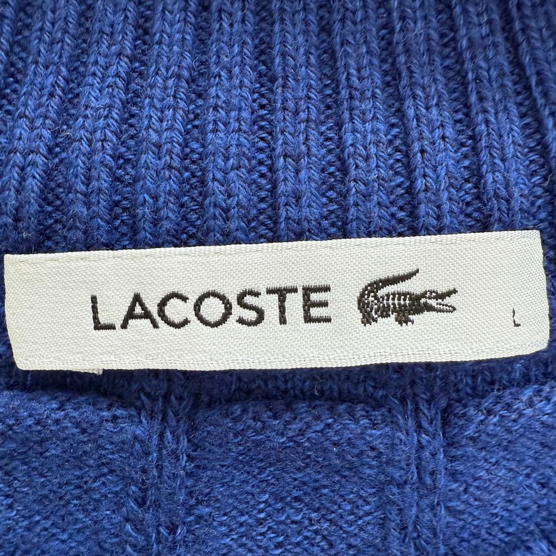 [L] 라코스테 격자 패턴 울 라운드 니트 스웨터 3686 상품이미지4