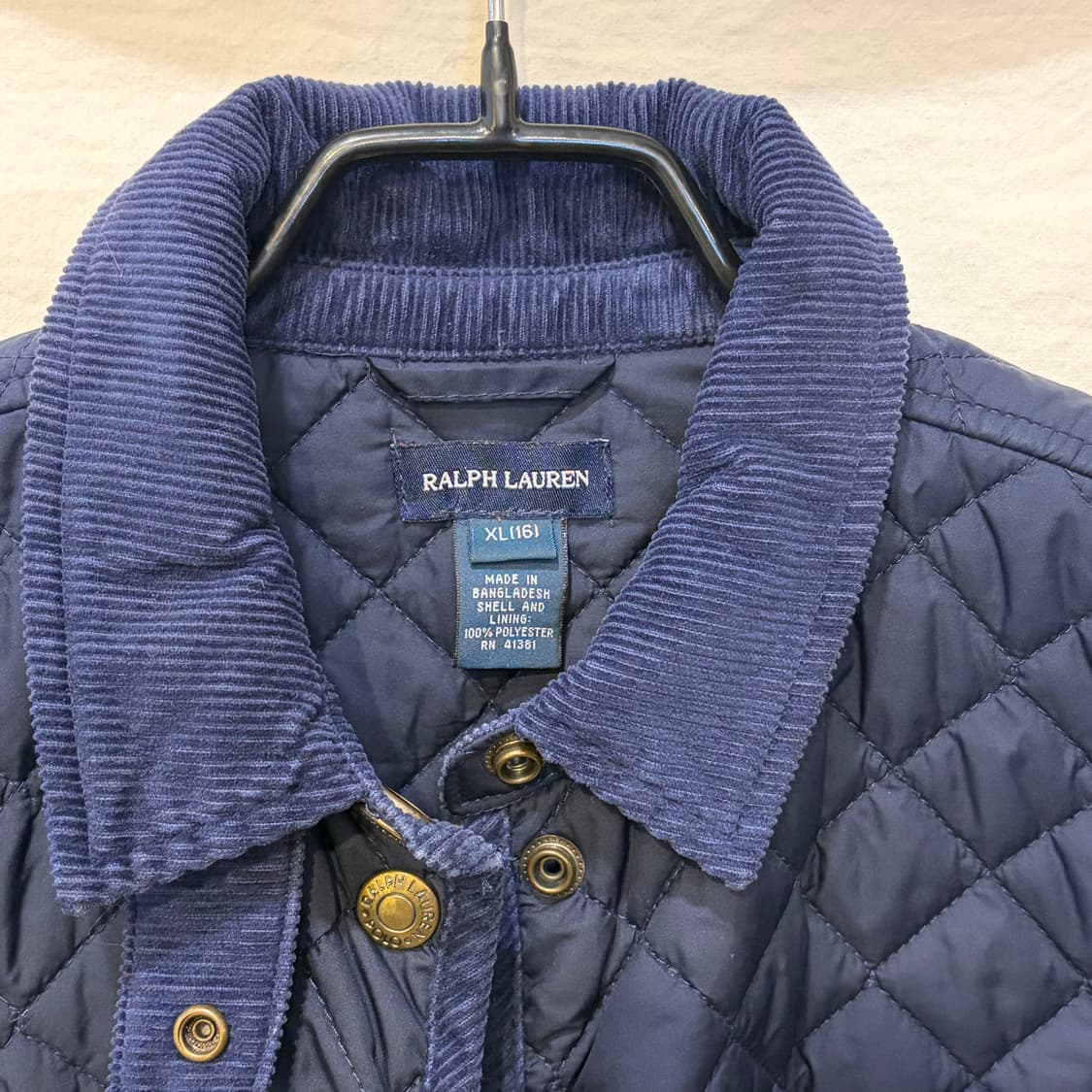 폴로 랄프로렌 네이비 퀼팅 자켓 해 상품이미지3