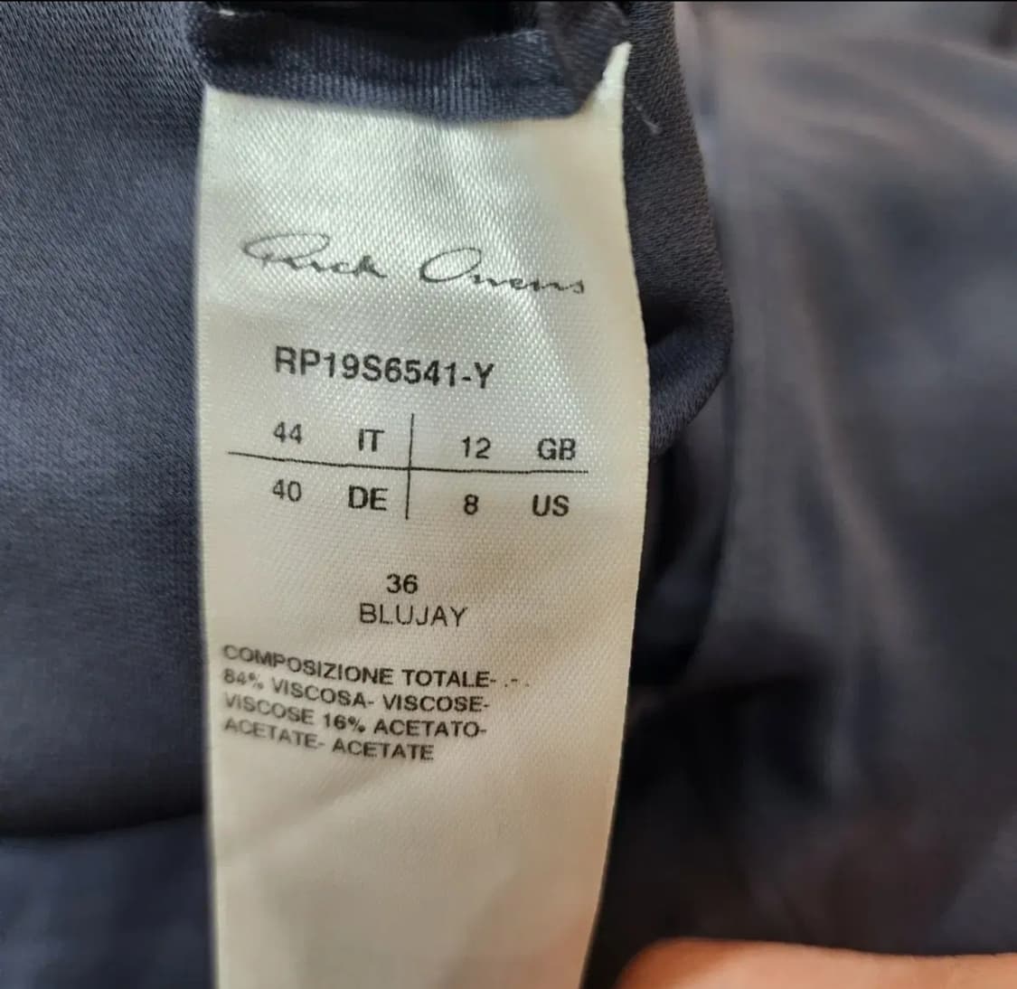 릭오웬스 바벨 비스코스 점프수트 이태리 44 상품이미지8