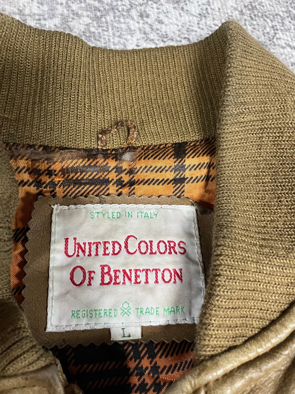 91년 생산 베네통 A2타입 가죽자켓 상품이미지4