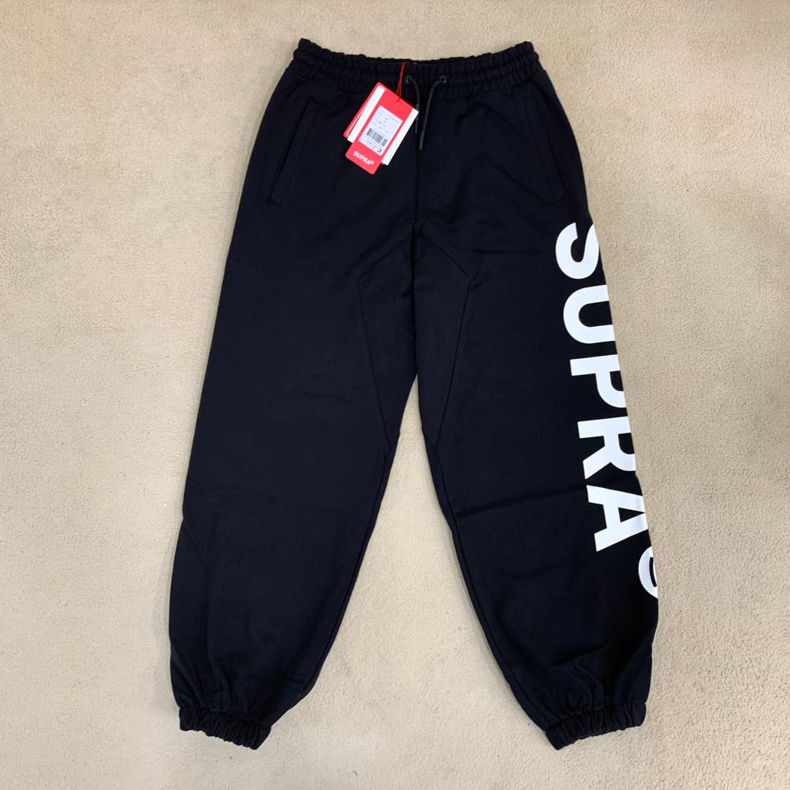 SUPRA 수프라 빅로고 스웻 조거 팬츠(M/블랙) 스웻셋업 상품이미지1