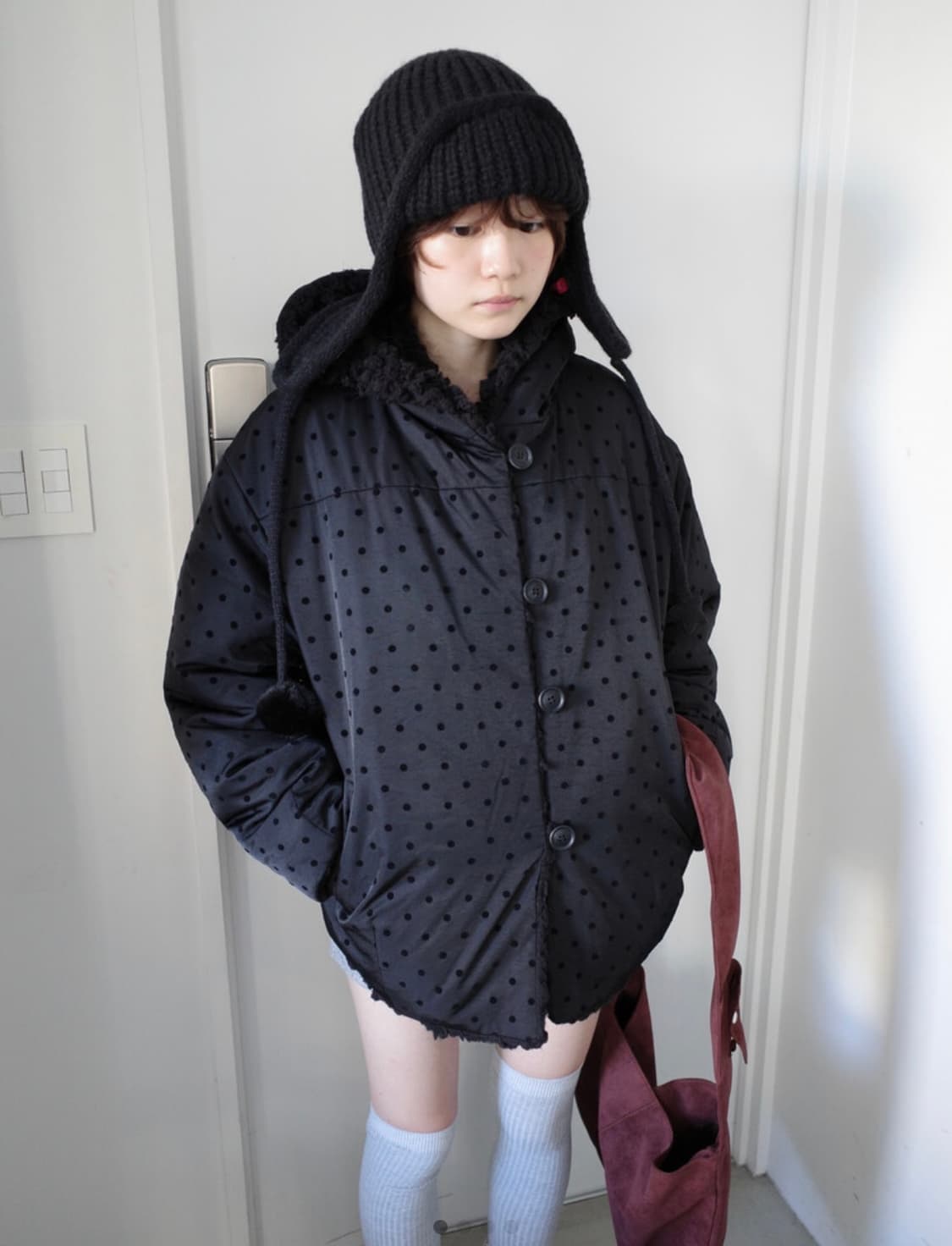 인앤양인하모니 리버시블 자켓 블랙 상품이미지2