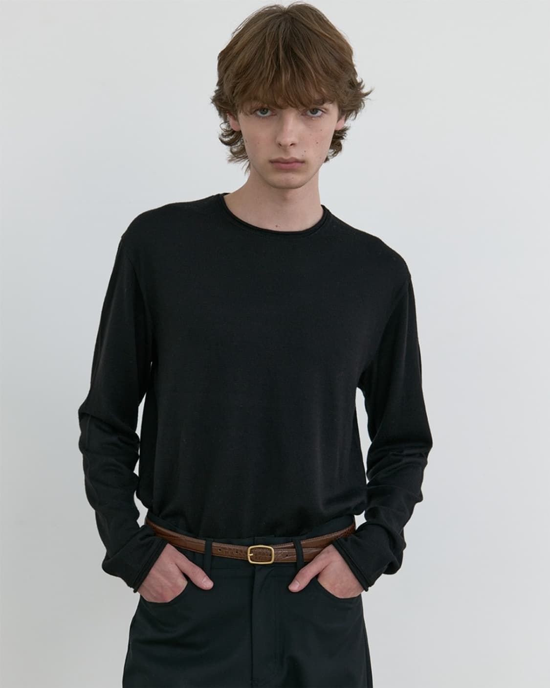 aieul Knit Long Sleeve Black 아이엘 상품이미지1