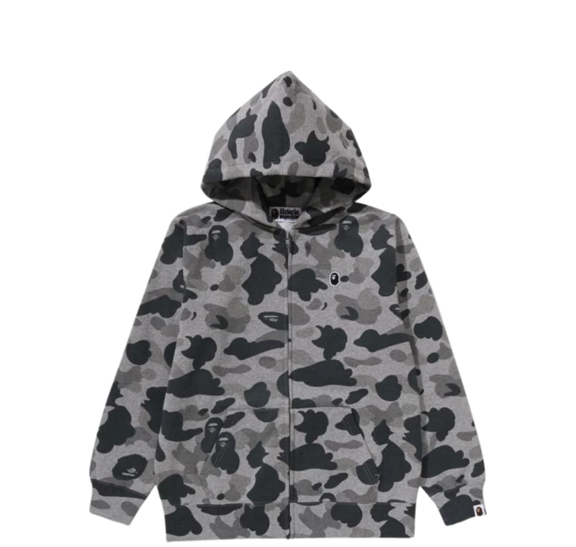 베이프 어 베이싱 에이프 헤더 그레이 카모 집 후드 그레이 상품이미지1
