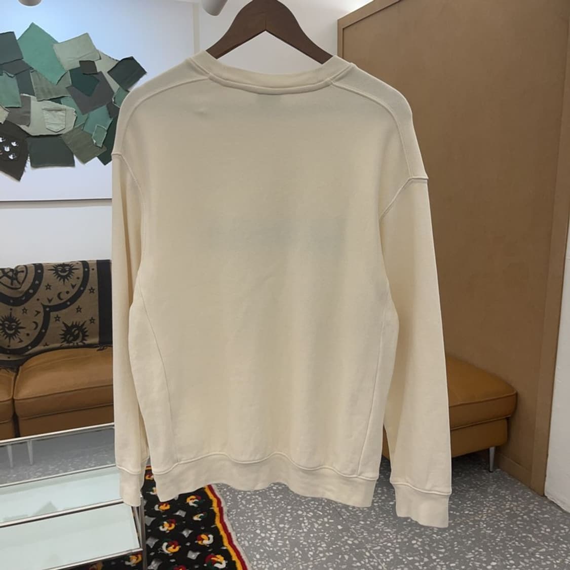 코닥 빈티지 딥그린 자수로고 크림 맨투맨 S C07623 상품이미지4