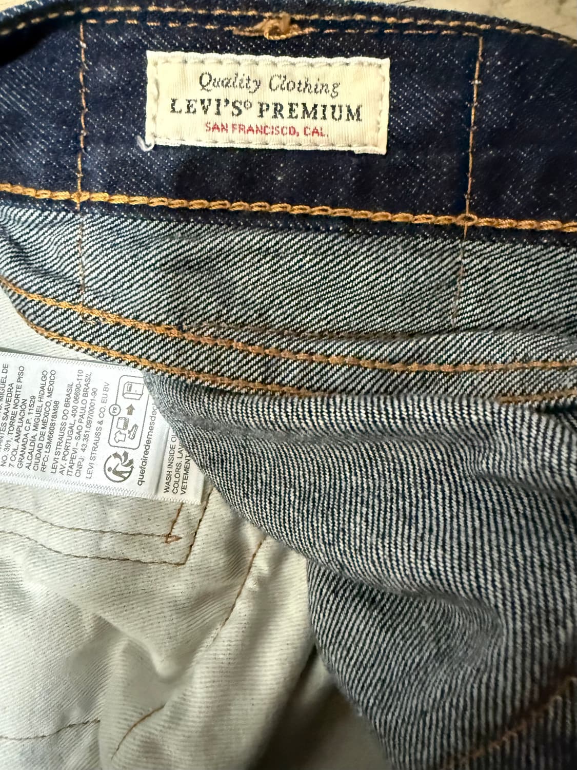 리바이스 505 셀비지 데님 상품이미지4