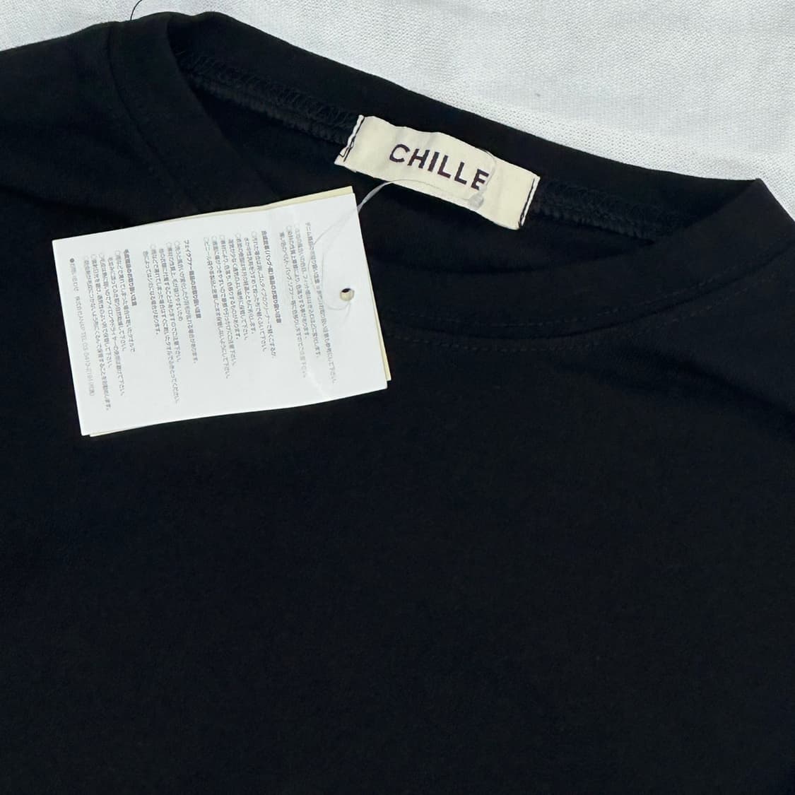 CHILLE 검정 이너 긴팔 티셔츠 (새상품) 상품이미지4