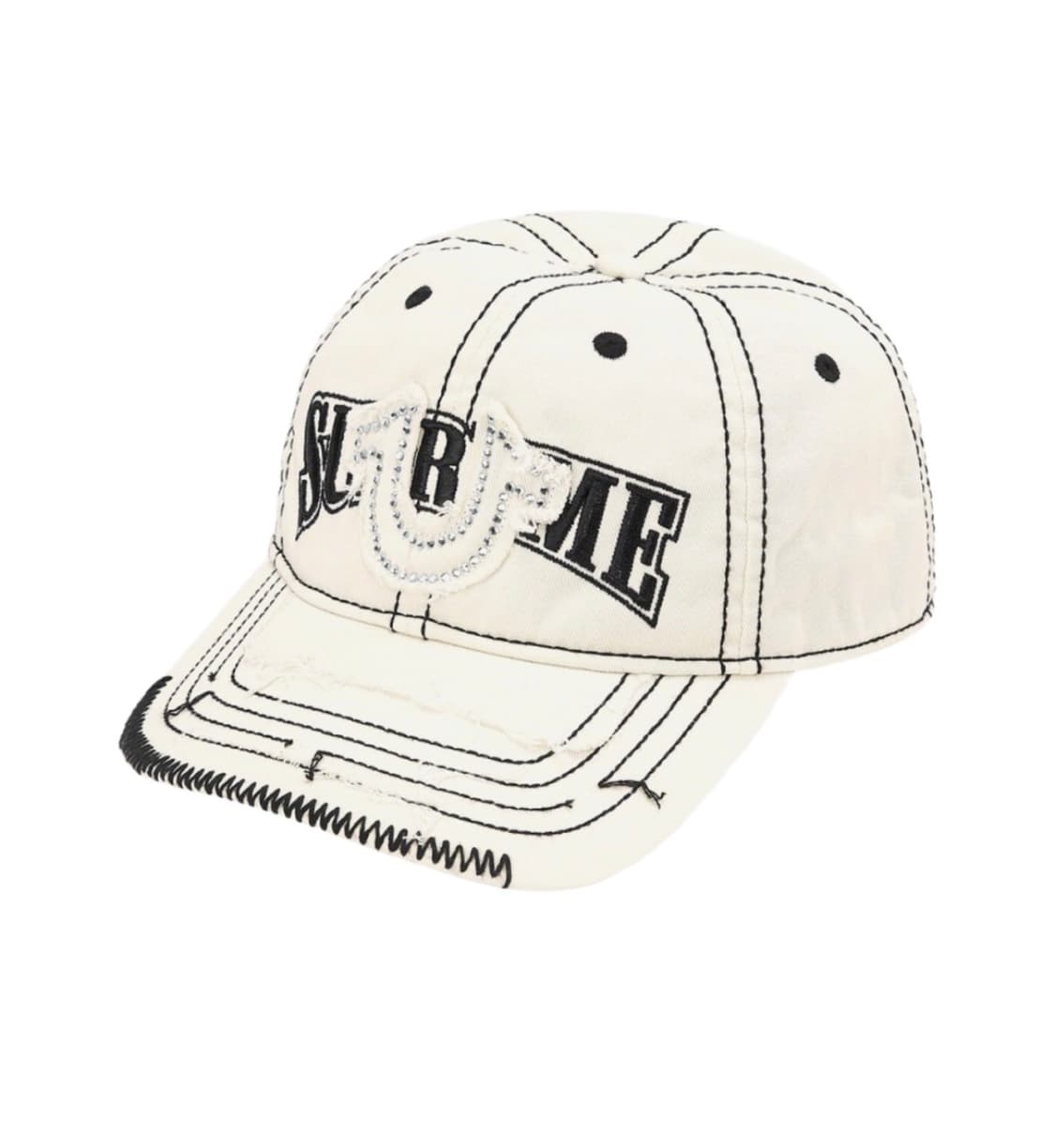 슈프림 x 트루릴리전 6패널 캡 화이트 상품이미지7
