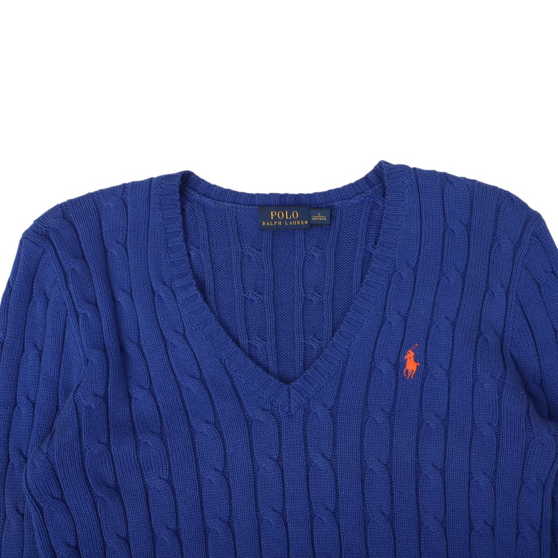 폴로 랄프로렌 블루 케이블 브이넥 니트 상품이미지2