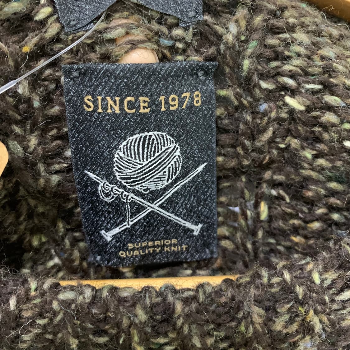 디젤 브라운 블랙 배색 긴팔 니트 스웨터 빈티지 남녀공용 스톤아일랜드 상품이미지5