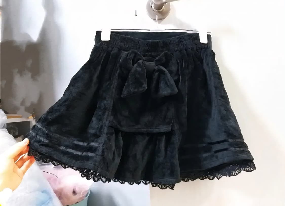 빈티지리본스커트히메갸루핀터깔일브달천대장y2k로걀플리츠치마레이스프릴캐캐체깔 상품이미지1