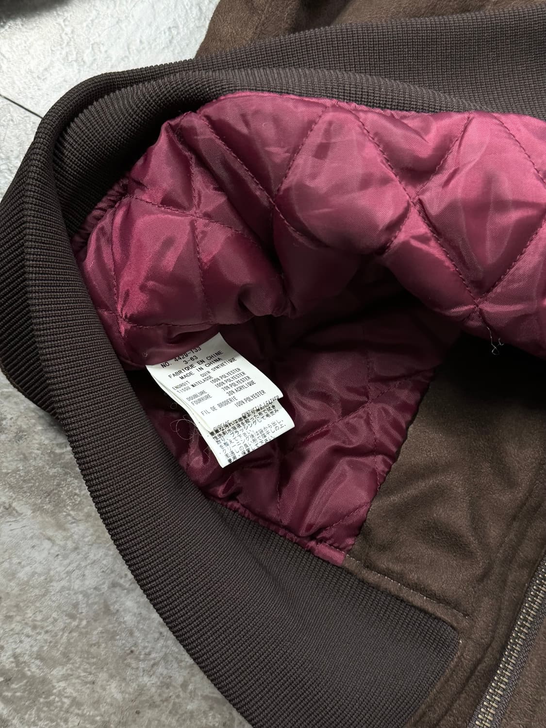 퍼 후드 스웨이드 지퍼 슬리브 윈터 자켓 상품이미지3