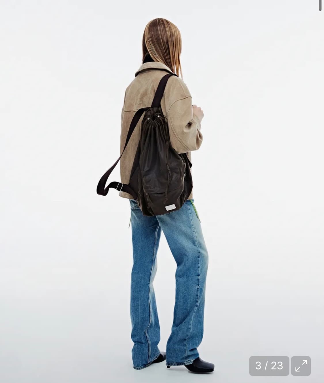 fennec 페넥 빈티지 스트링 백팩 브라운 상품이미지1