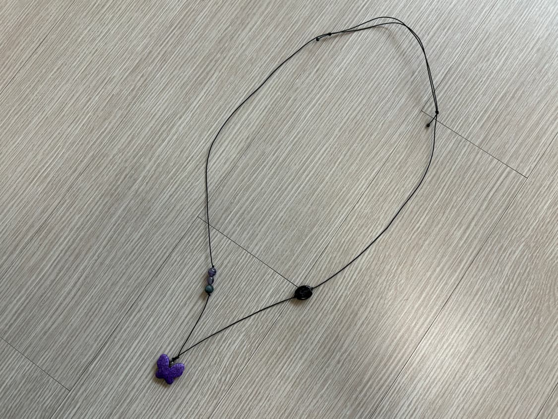 모리걸 나비 목걸이~ 크로쉐 가디건 상품이미지1