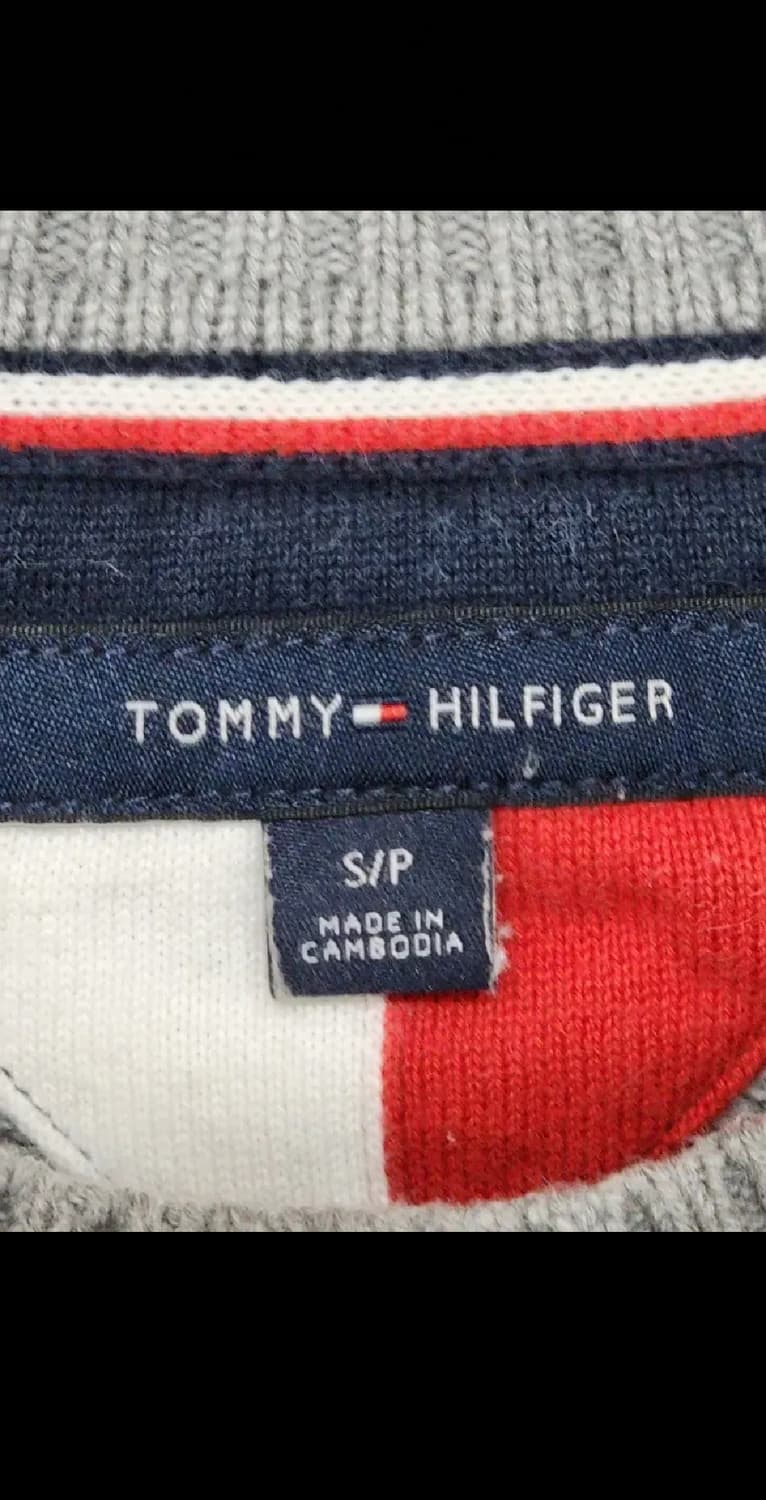 (M) 타미힐피거 케이블 니트 그레이 토미 꽈배기 스웨터  상품이미지3