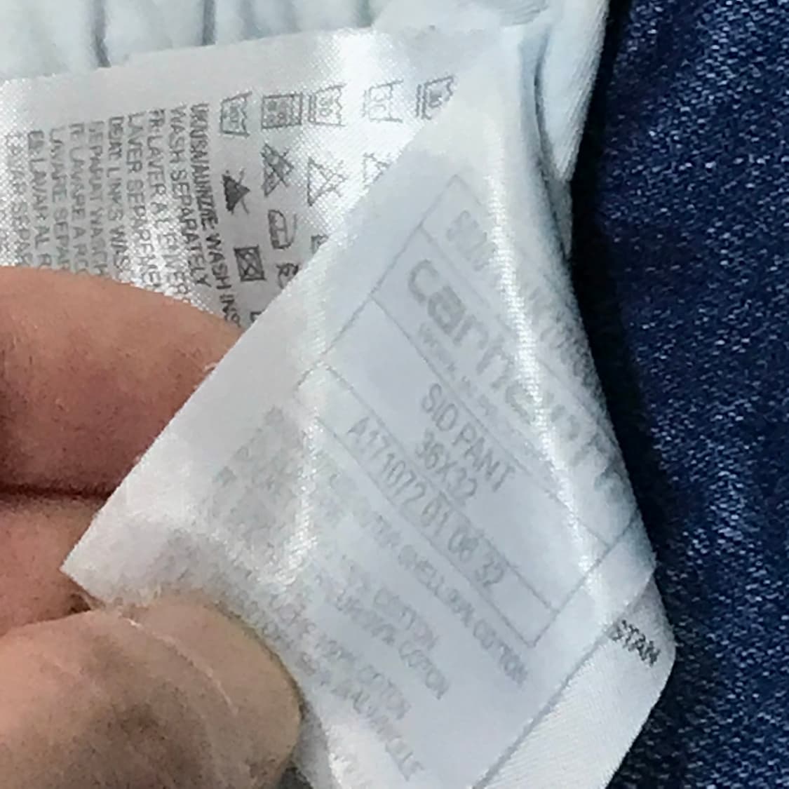 칼하트 중청 트라우저 데님 팬츠 청바지 허리 38 빅사이즈 상품이미지5