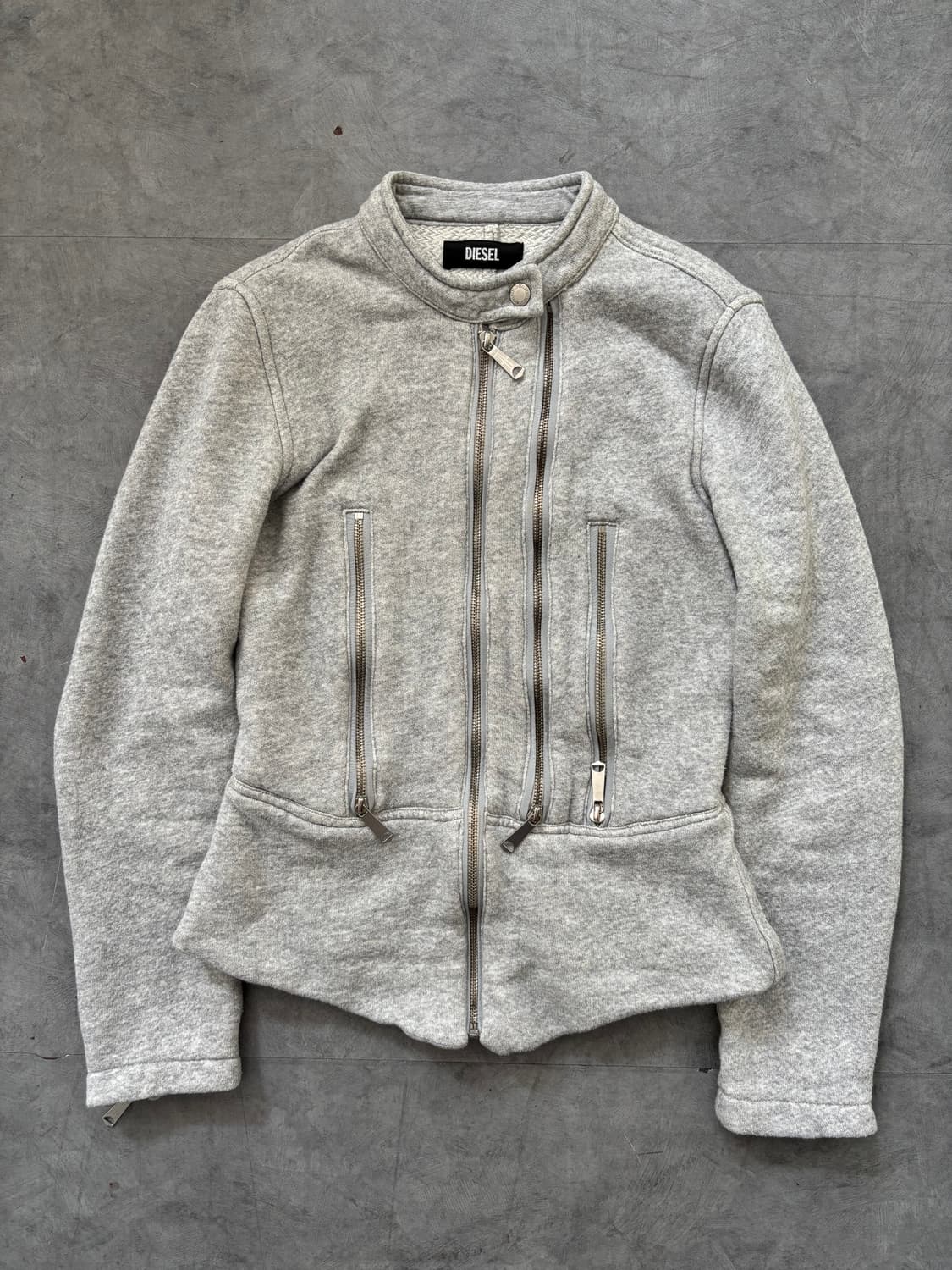 Diesel 디젤 그레이 코튼 바이커 집업  상품이미지4