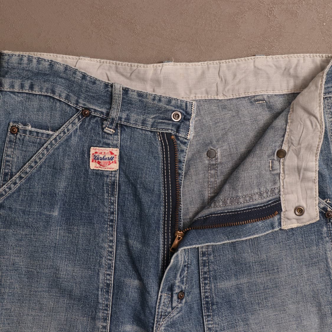 90'S 칼하트 재팬 복각 더블니 데님팬츠A1629 상품이미지2