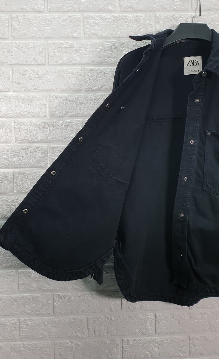[55]자라 루즈핏 데님 셔츠 자켓 상품이미지5