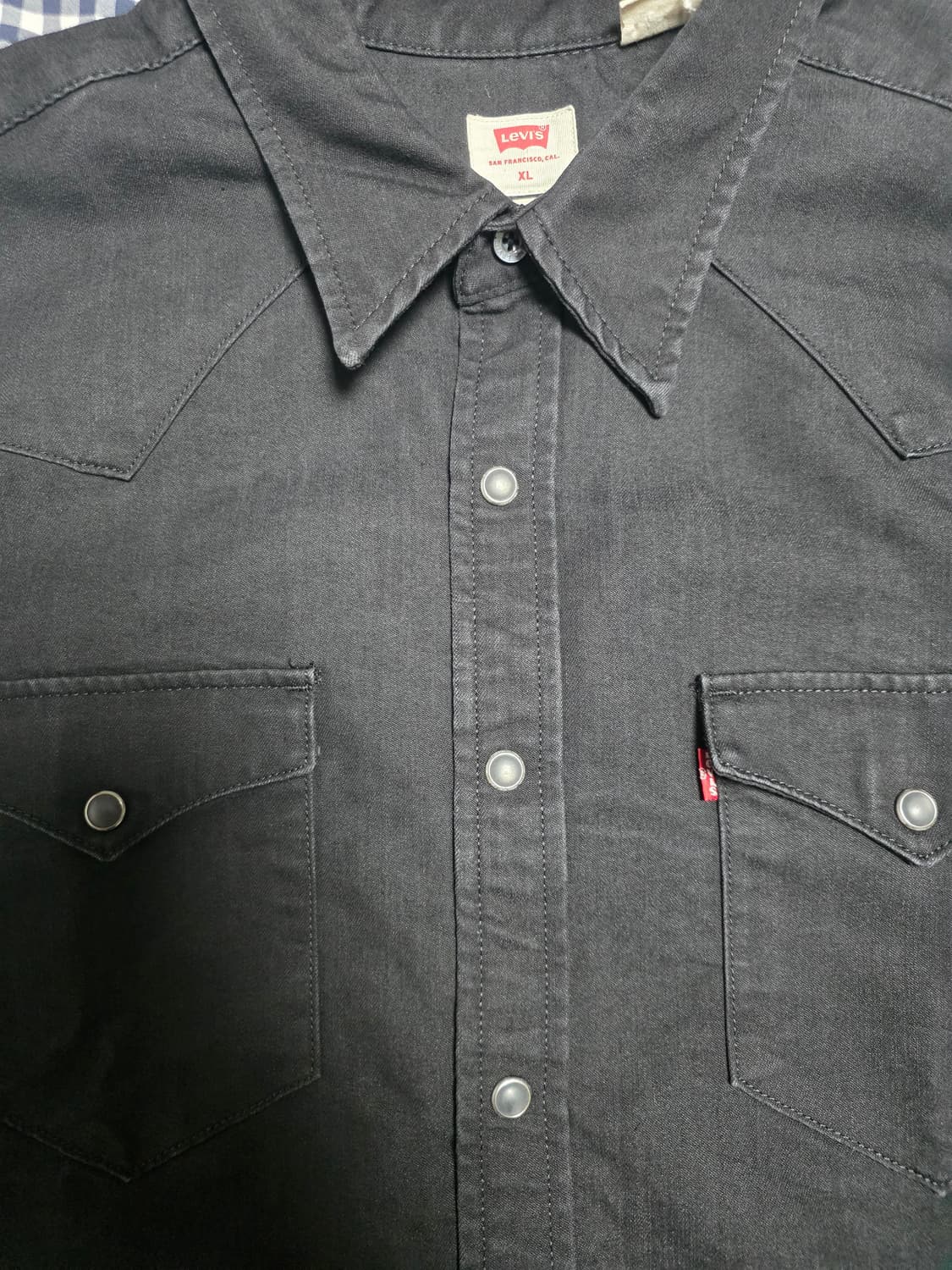 리바이스 웨스턴 셔츠 블랙 XL 상품이미지3