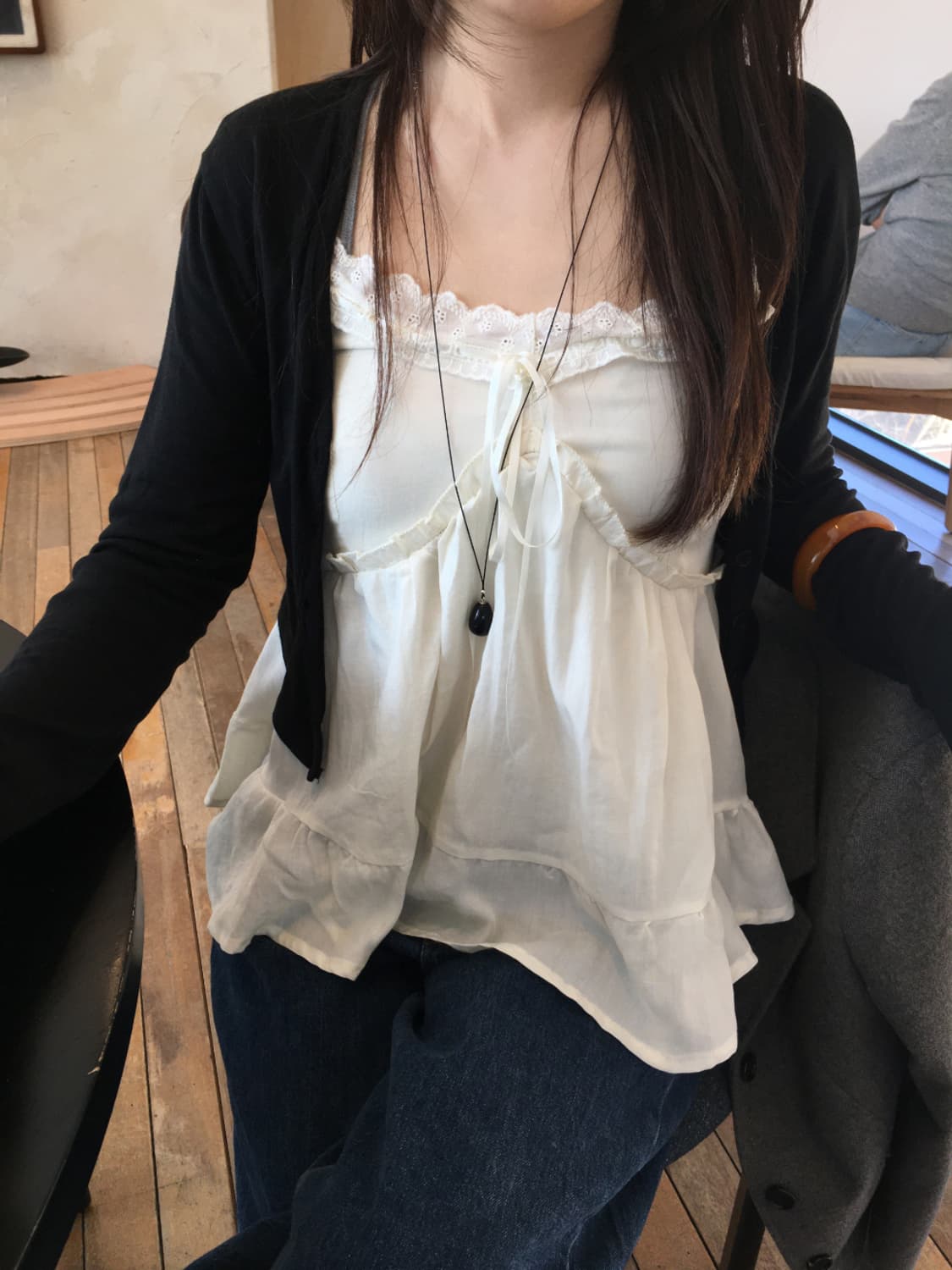Shine lace sleevless 상품이미지3