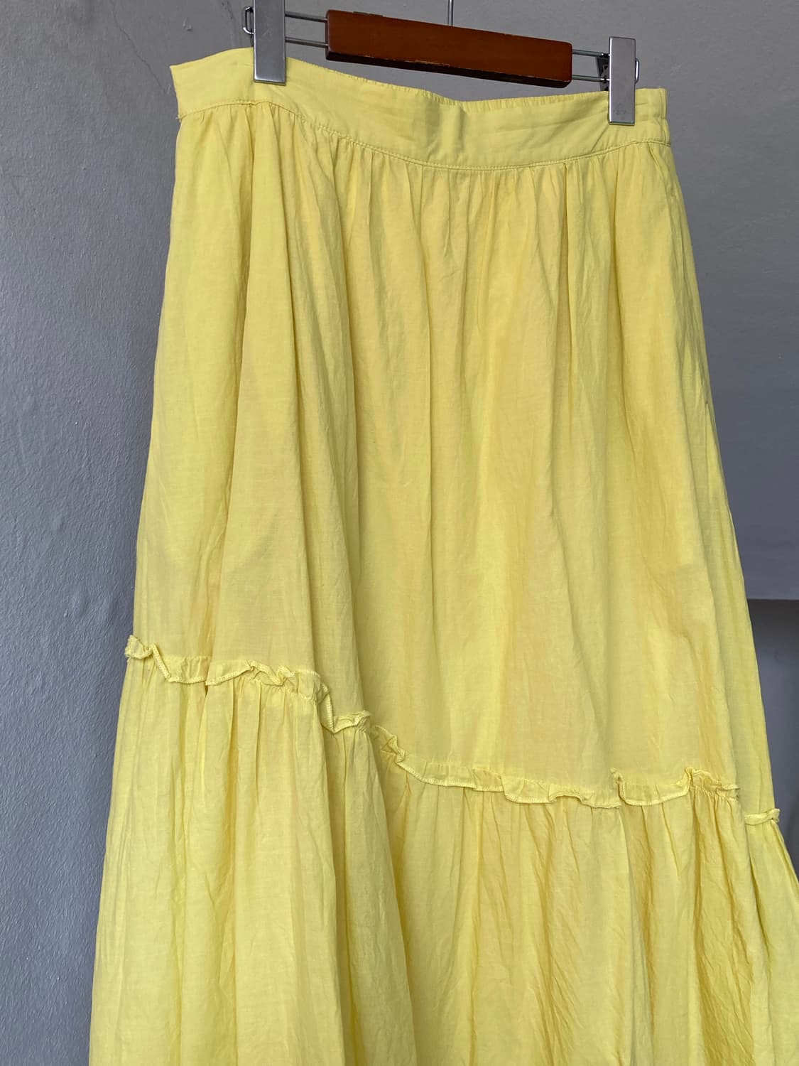 코튼 100 병아리 롱 스커트 상품이미지2