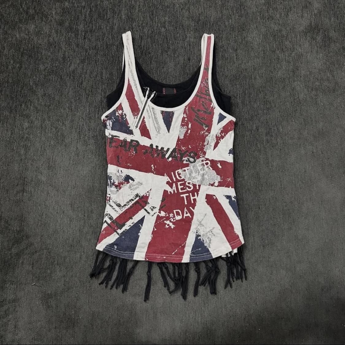 빈티지 성조기 락펑크 슬리브리스 상품이미지1