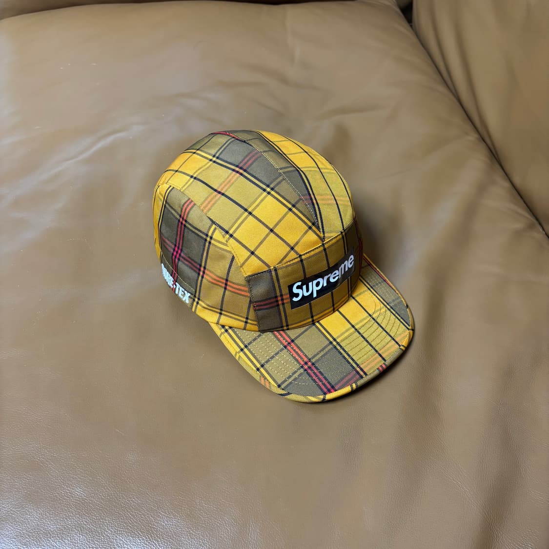 Supreme 슈프림 고어텍스 체크 옐로우 캠프캡 모자 (Goretex) 상품이미지1