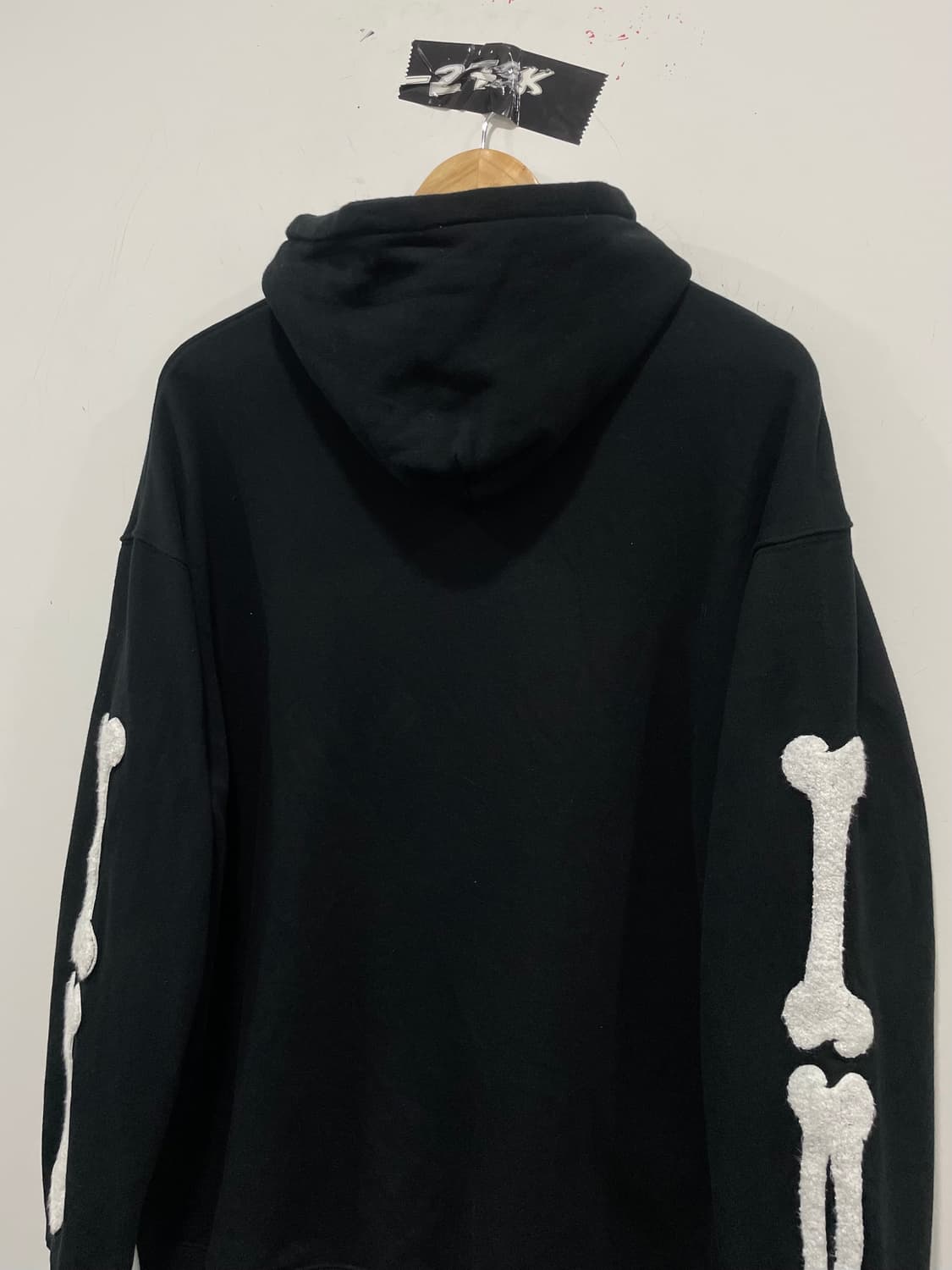 Jpn Galfy 갈피 플레임 도그 자수 스켈레톤 후드스웻셔츠 상품이미지9