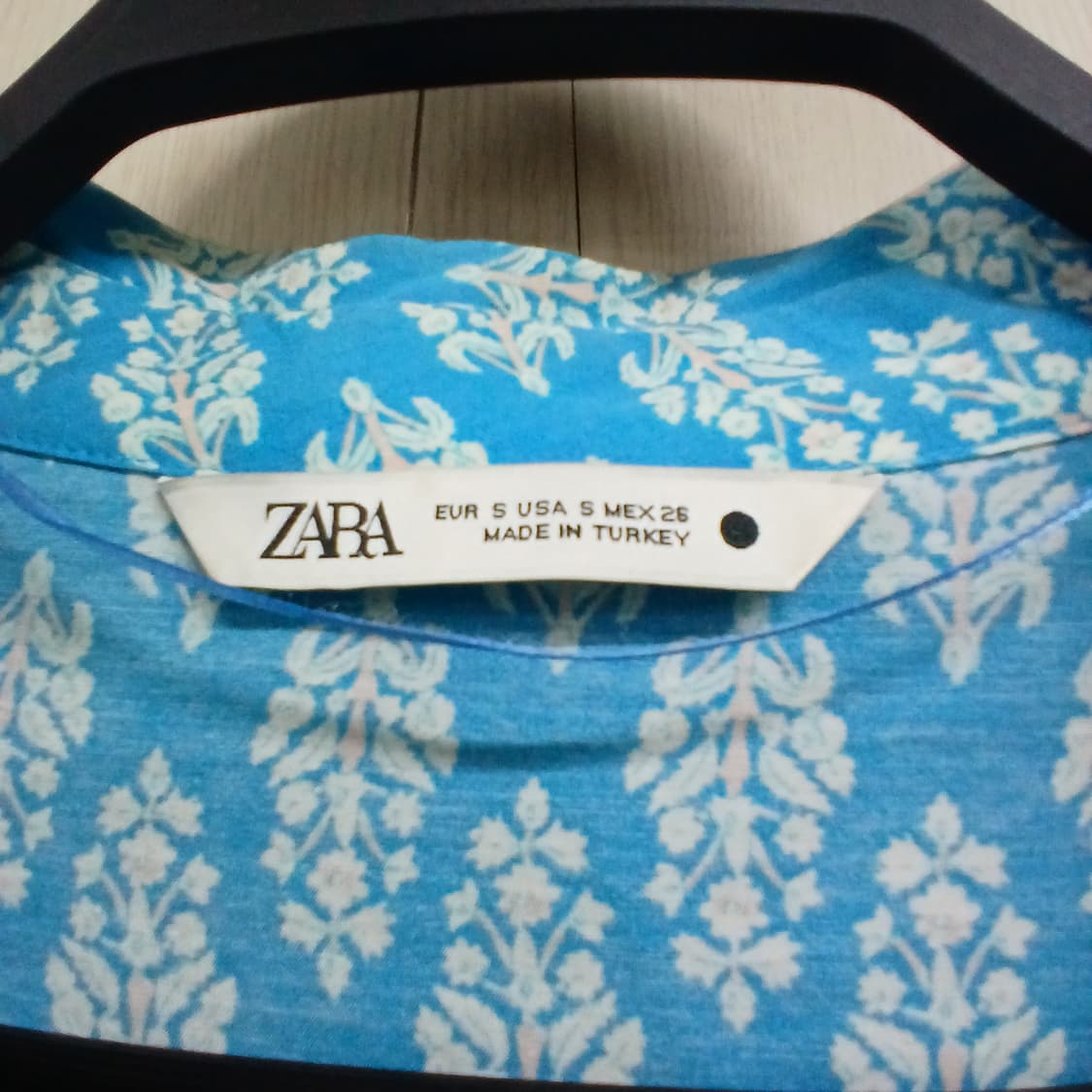 자라 ZARA 블루 패턴 셔츠 원피스 상품이미지7