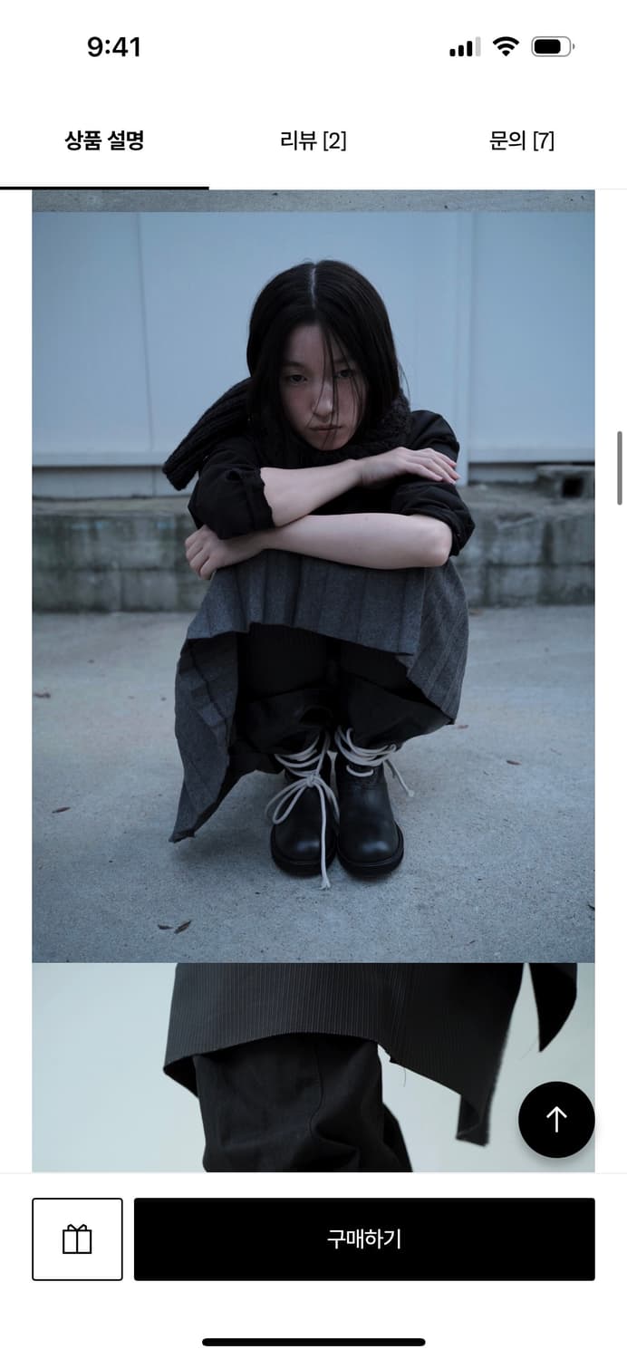 잡화룸 레이스업 미들 부츠 상품이미지4