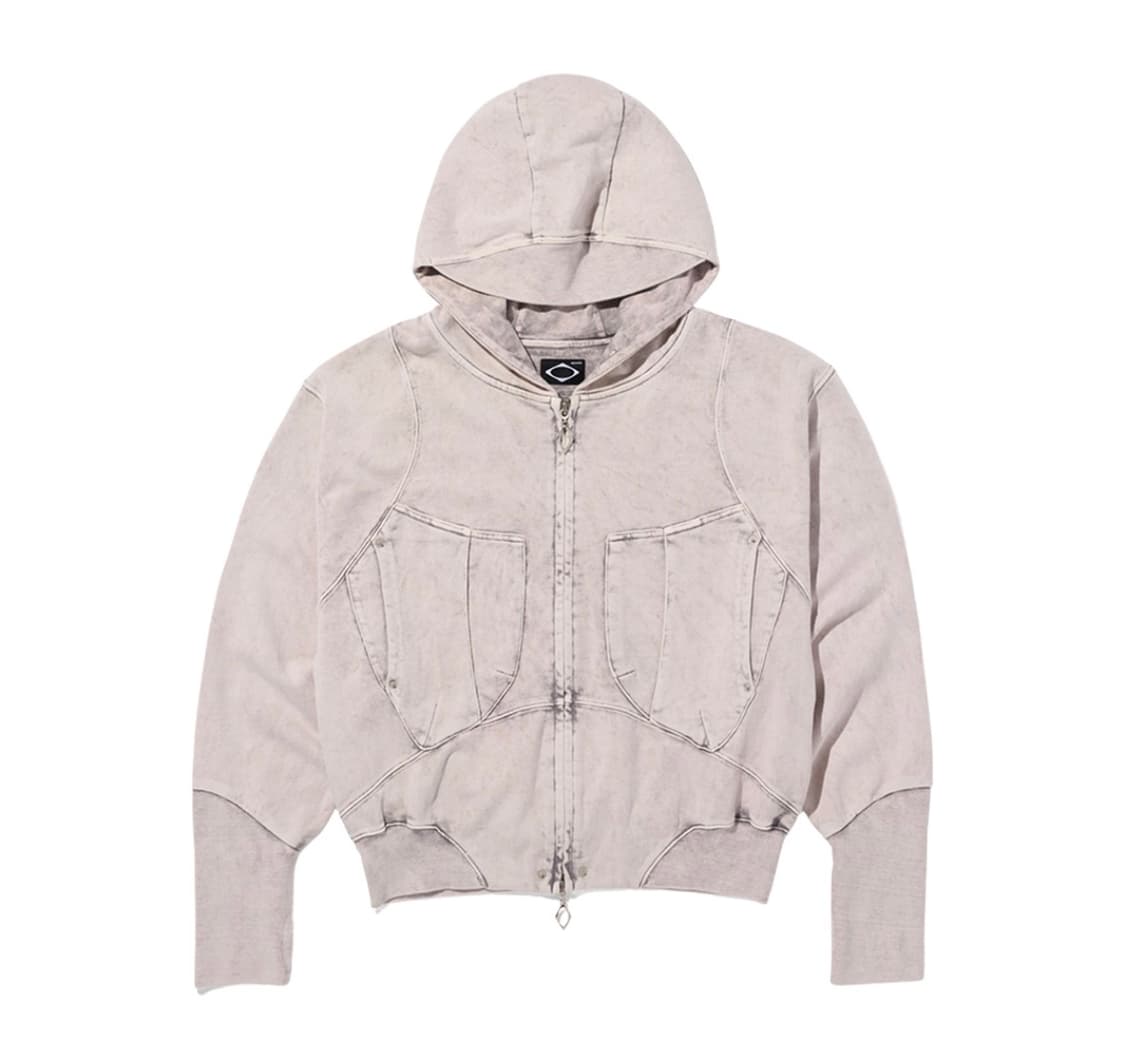 미스치프 빅 포켓 핑크 그레이 후드집업 S 상품이미지1