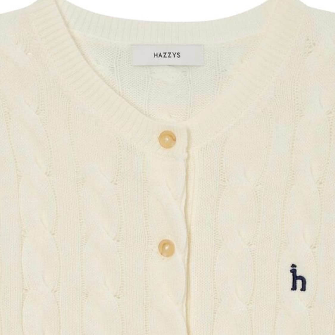 24FW HAZZYS 울 캐시미어 케이블 가디건 상품이미지4