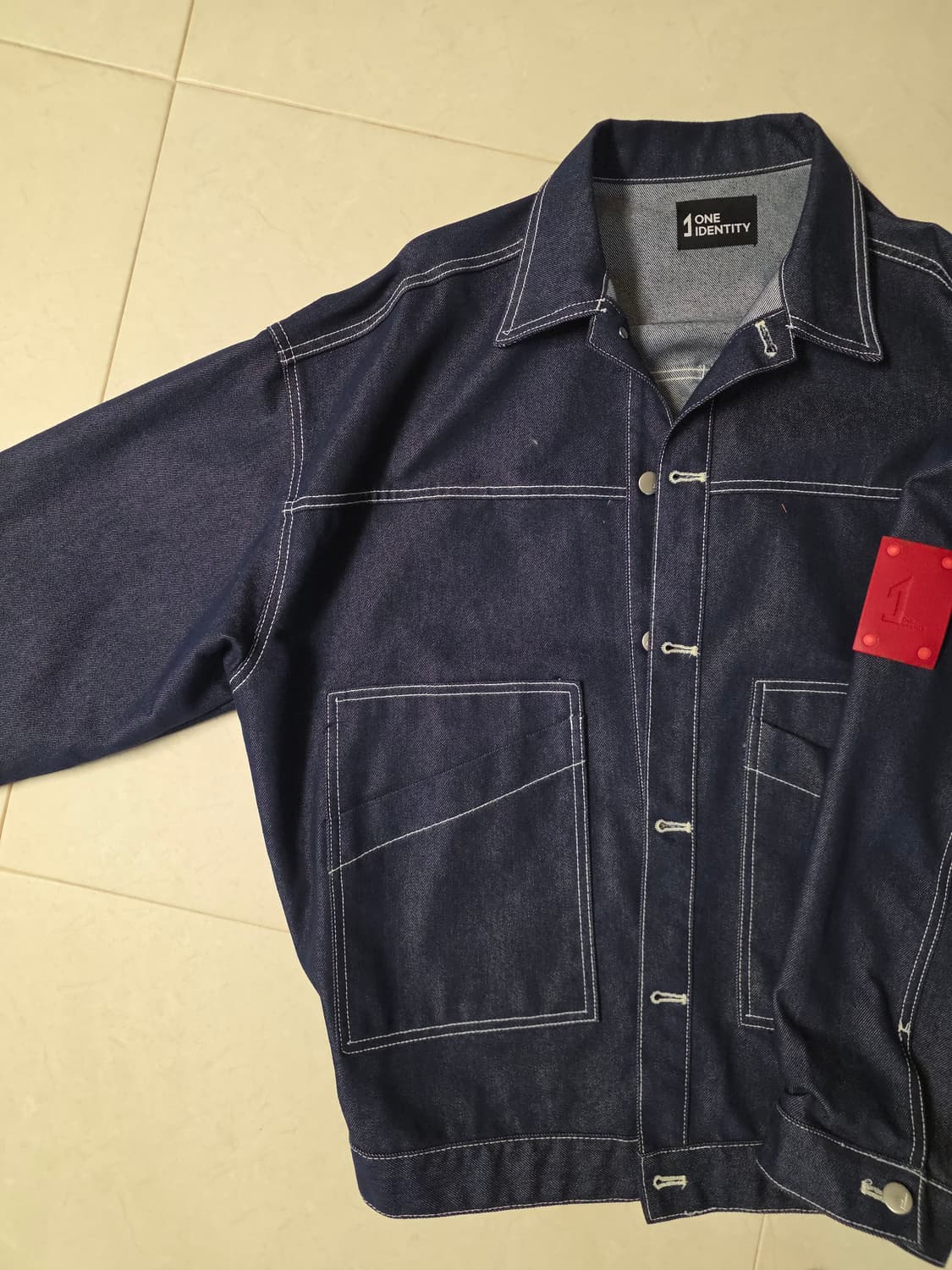 원아이덴티티 스티치 데님 자켓 XL 상품이미지5