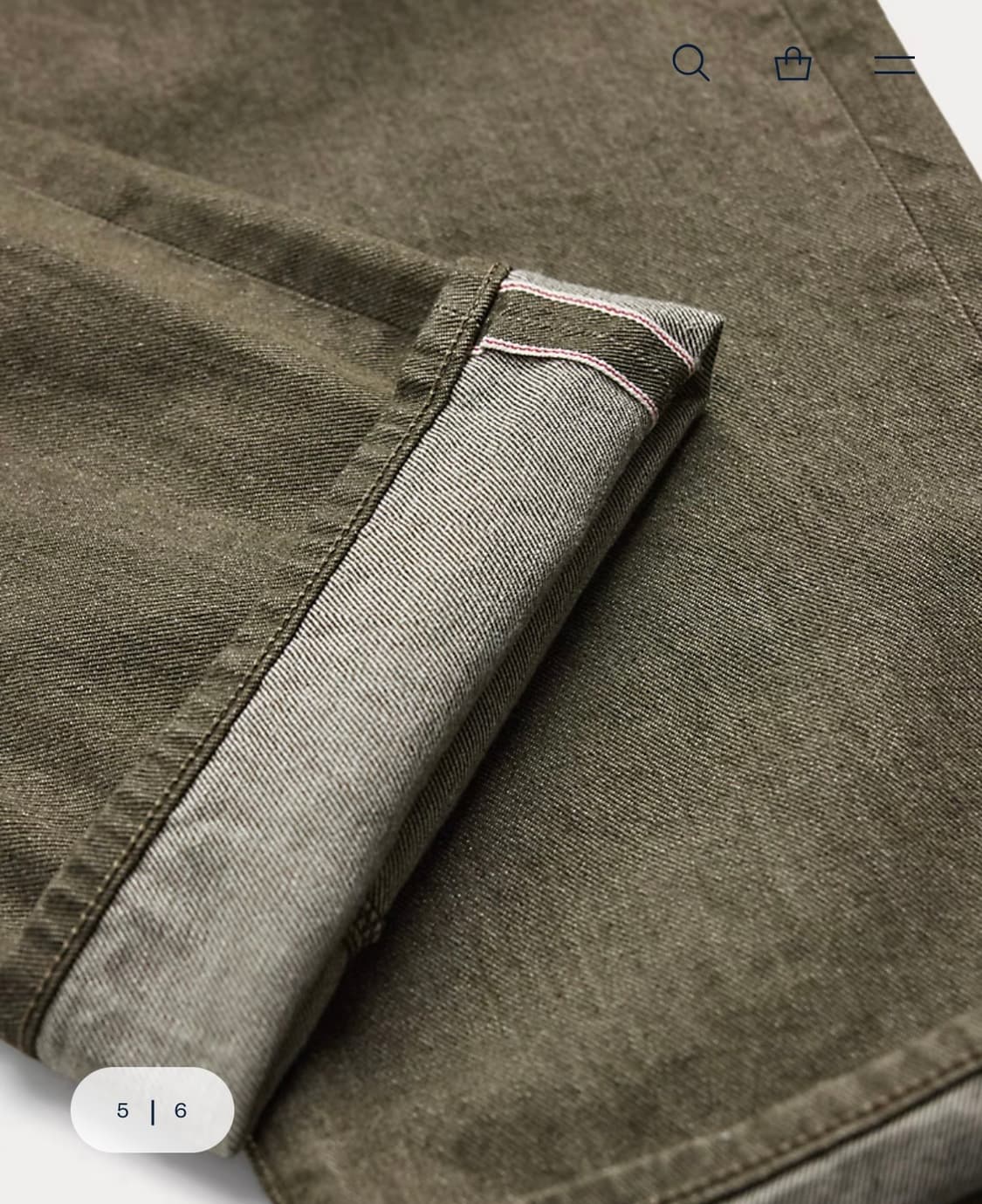 rrl 빈파포 올리브 셀비지 32/32 상품이미지3