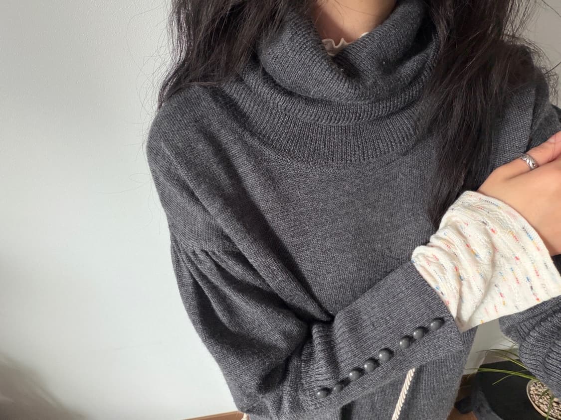 turtleneck knit one-piece 상품이미지3