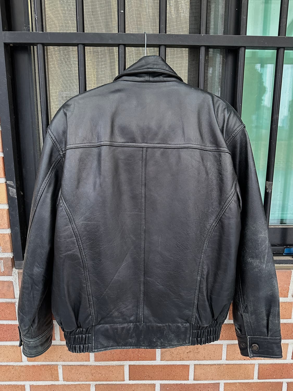 (실측L) 쉽스킨 레더 자켓 상품이미지3