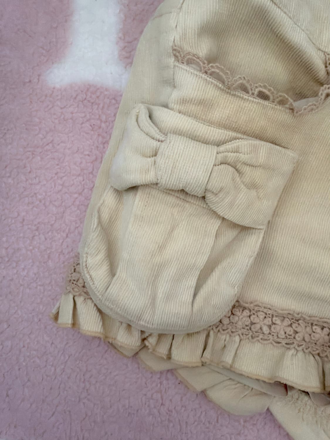 리즈리사 고전 히메갸루 폼폼 퍼 레이스 팬츠 큐롯 라떼갸루 히메카지 상품이미지3