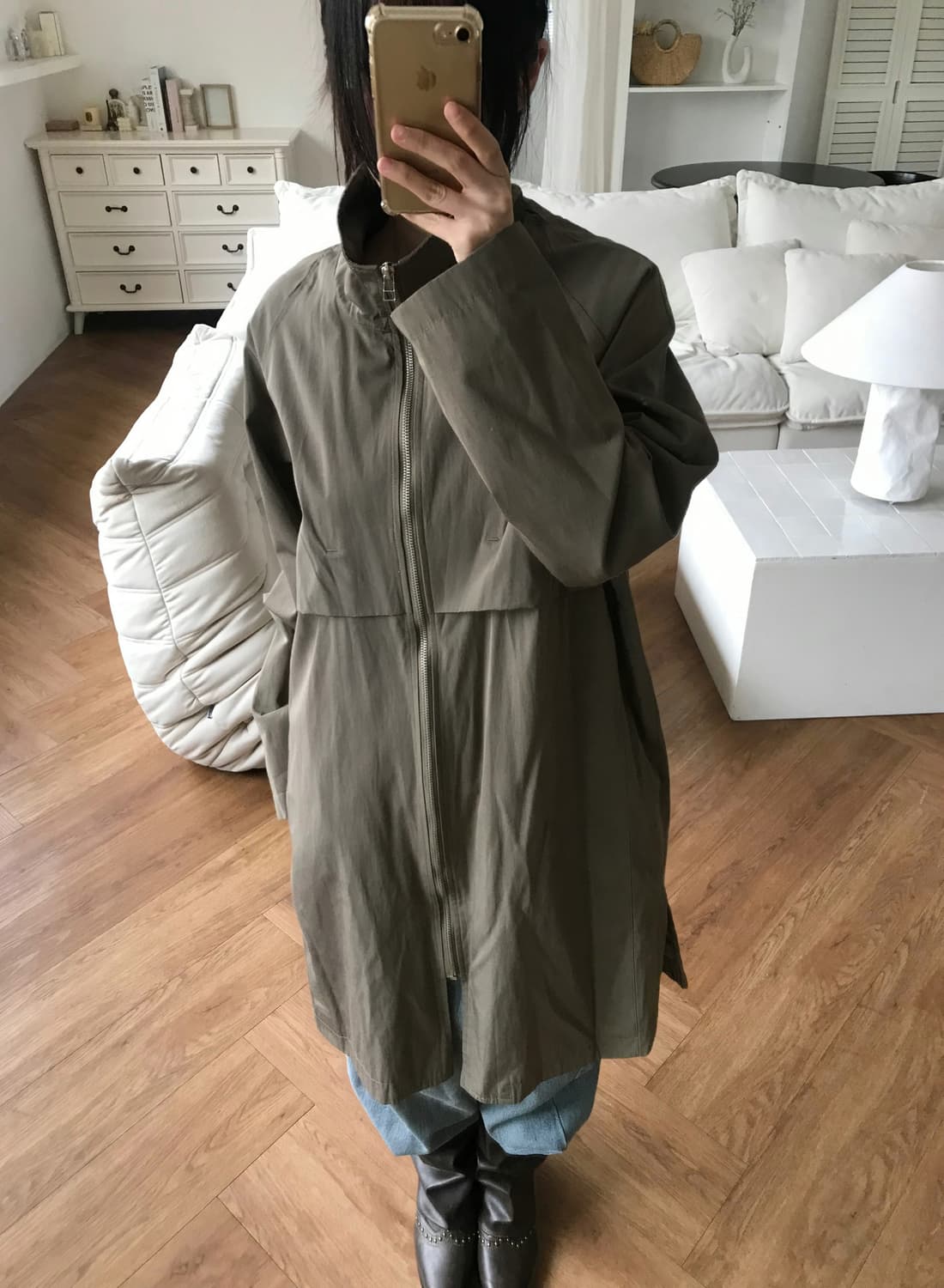 vintage trench zip coat 상품이미지3