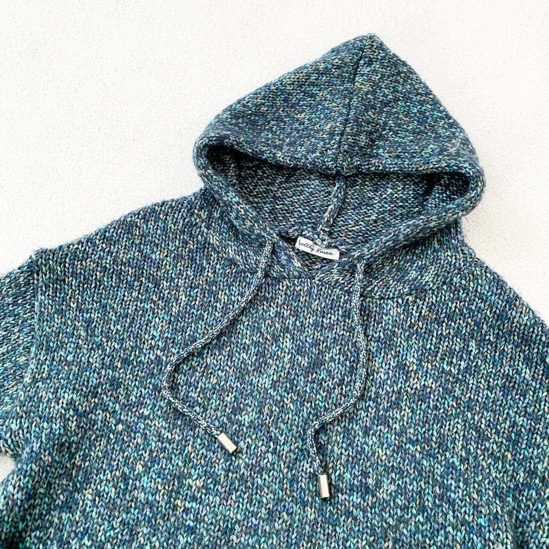 헬씨카렌 블루 보카시 니트 후드 상품이미지2