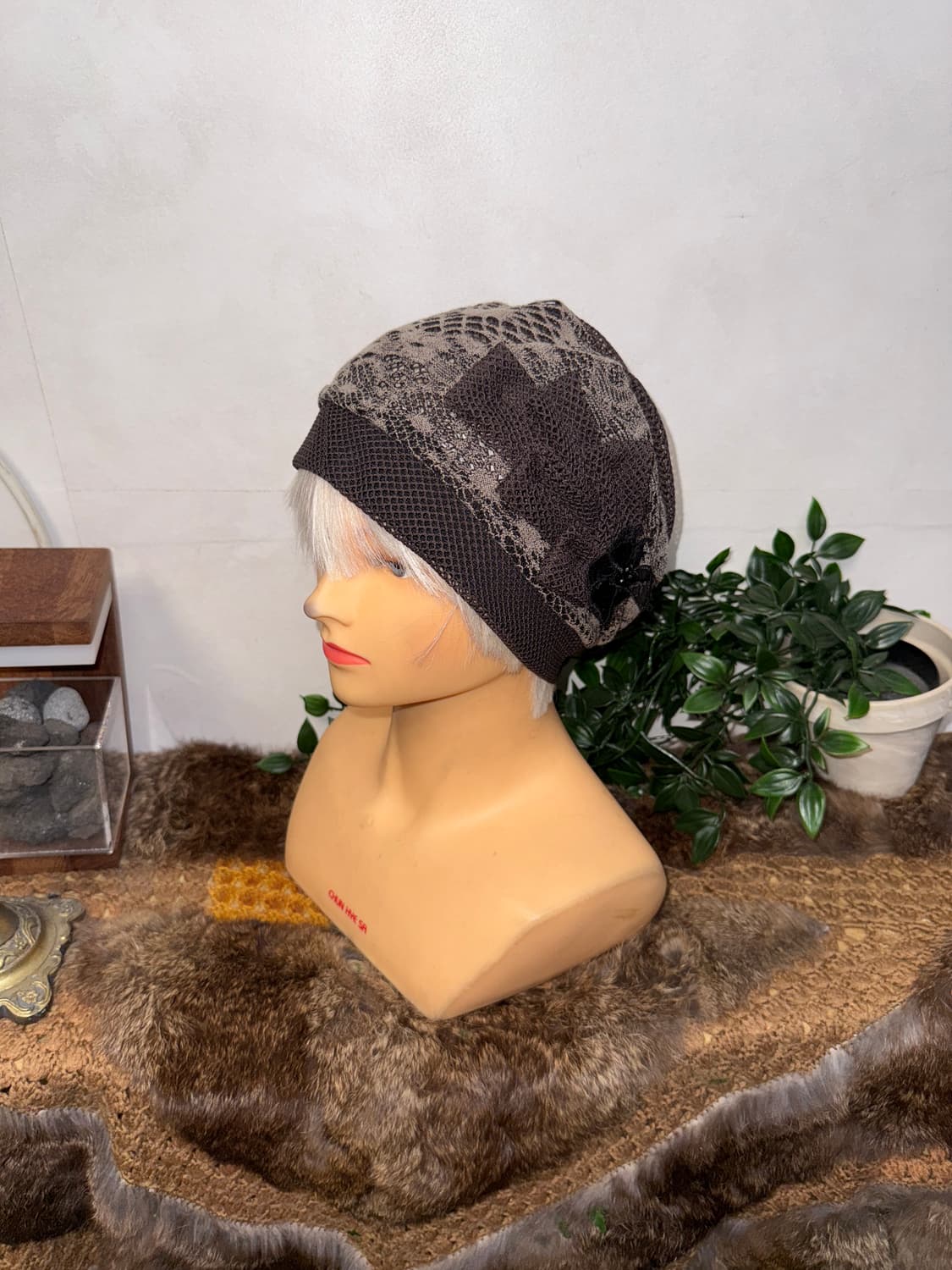 Ash purple oriental net beanie 상품이미지1