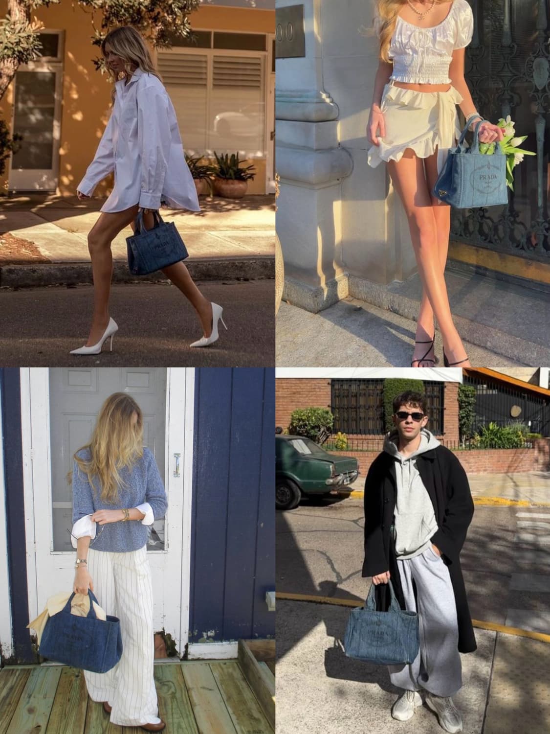 프라다 카나파 데님 2way 백 상품이미지9