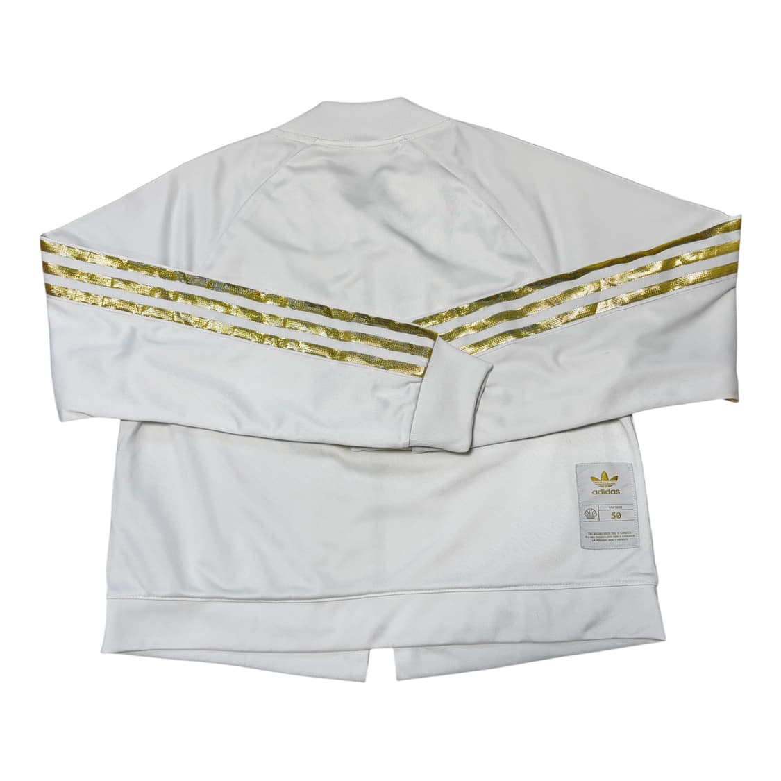 대장급) W)아디다스 희귀 화이트 골드 슈퍼스타 크롭 져지 상품이미지2