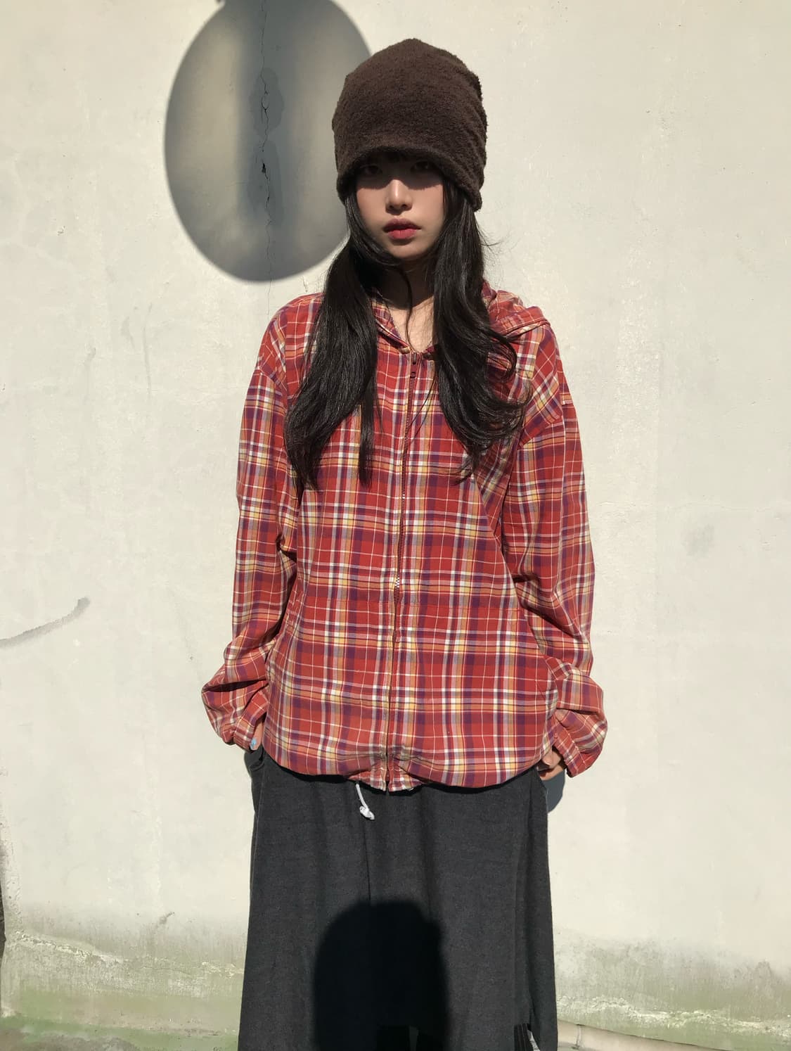 Benetton Formula1 체크 후드 집업 상품이미지3